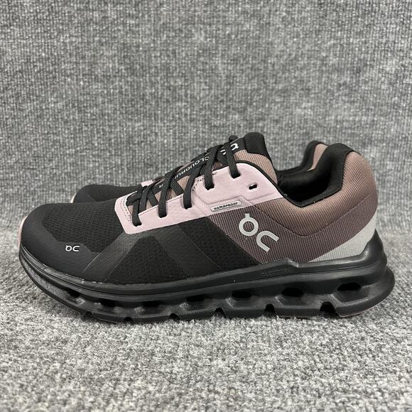 On Cloudrunner Waterproof Shoes Womens Size 8.5 Black Pink Running Sneakers - Picture 3 of 9